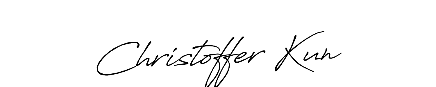 How to make Christoffer Kun name signature. Use Antro_Vectra_Bolder style for creating short signs online. This is the latest handwritten sign. Christoffer Kun signature style 7 images and pictures png