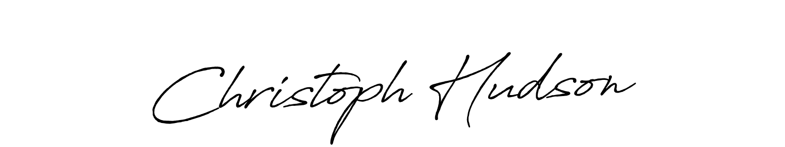 Christoph Hudson stylish signature style. Best Handwritten Sign (Antro_Vectra_Bolder) for my name. Handwritten Signature Collection Ideas for my name Christoph Hudson. Christoph Hudson signature style 7 images and pictures png