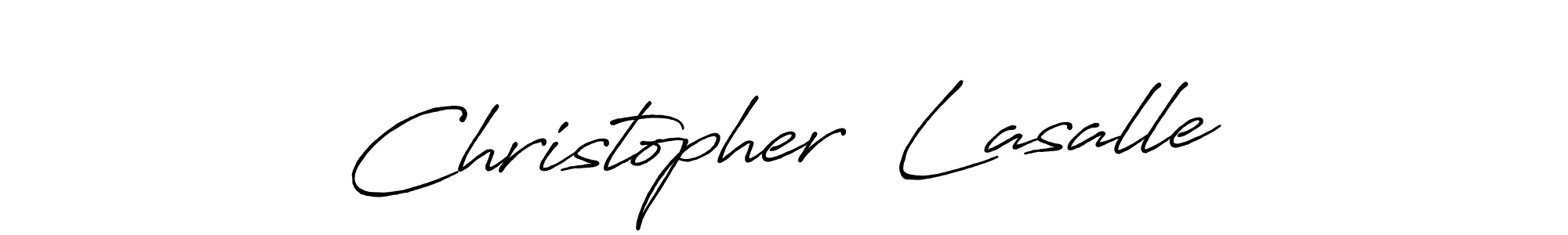 Make a beautiful signature design for name Christopher  Lasalle. With this signature (Antro_Vectra_Bolder) style, you can create a handwritten signature for free. Christopher  Lasalle signature style 7 images and pictures png