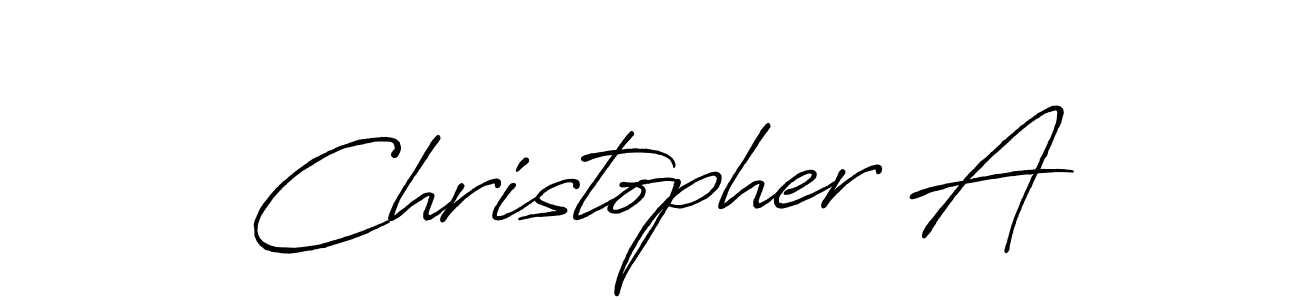 It looks lik you need a new signature style for name Christopher A. Design unique handwritten (Antro_Vectra_Bolder) signature with our free signature maker in just a few clicks. Christopher A signature style 7 images and pictures png