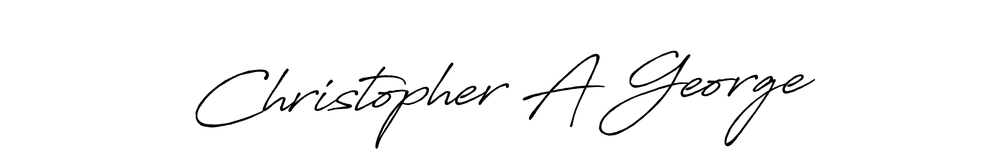 Design your own signature with our free online signature maker. With this signature software, you can create a handwritten (Antro_Vectra_Bolder) signature for name Christopher A George. Christopher A George signature style 7 images and pictures png