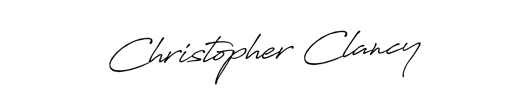 Make a beautiful signature design for name Christopher Clancy. With this signature (Antro_Vectra_Bolder) style, you can create a handwritten signature for free. Christopher Clancy signature style 7 images and pictures png