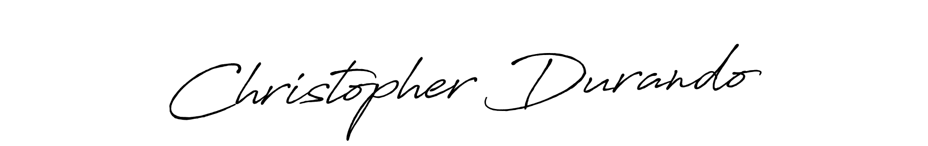 Make a beautiful signature design for name Christopher Durando. With this signature (Antro_Vectra_Bolder) style, you can create a handwritten signature for free. Christopher Durando signature style 7 images and pictures png