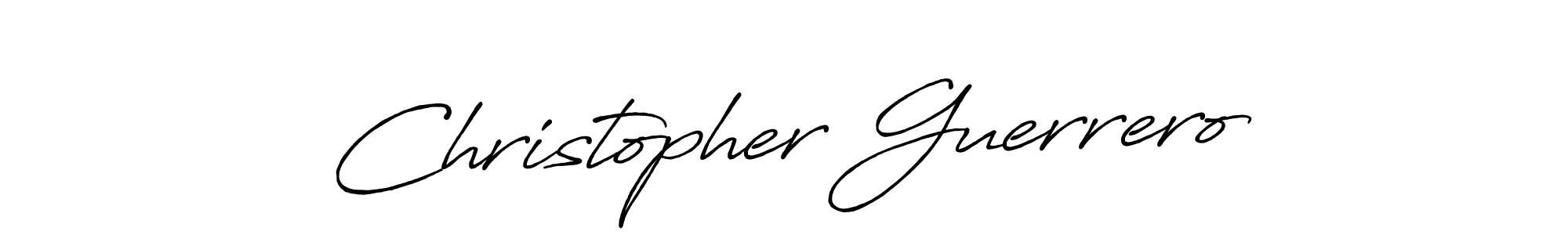 Create a beautiful signature design for name Christopher Guerrero. With this signature (Antro_Vectra_Bolder) fonts, you can make a handwritten signature for free. Christopher Guerrero signature style 7 images and pictures png