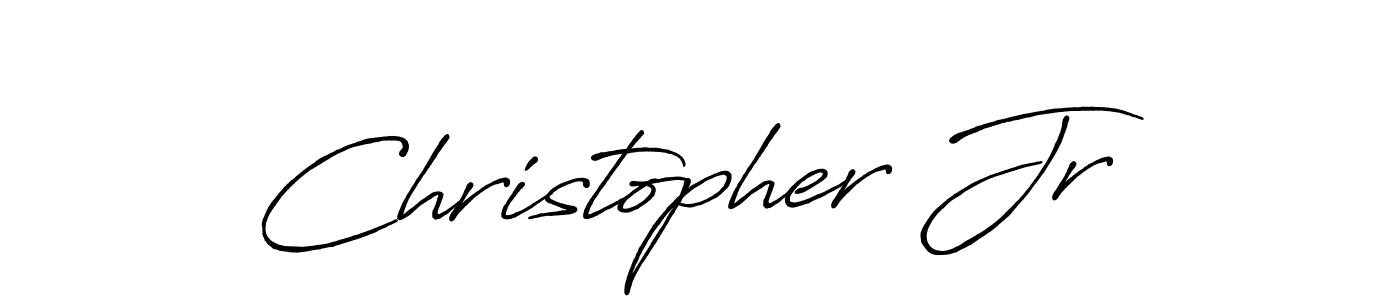 Also we have Christopher Jr name is the best signature style. Create professional handwritten signature collection using Antro_Vectra_Bolder autograph style. Christopher Jr signature style 7 images and pictures png