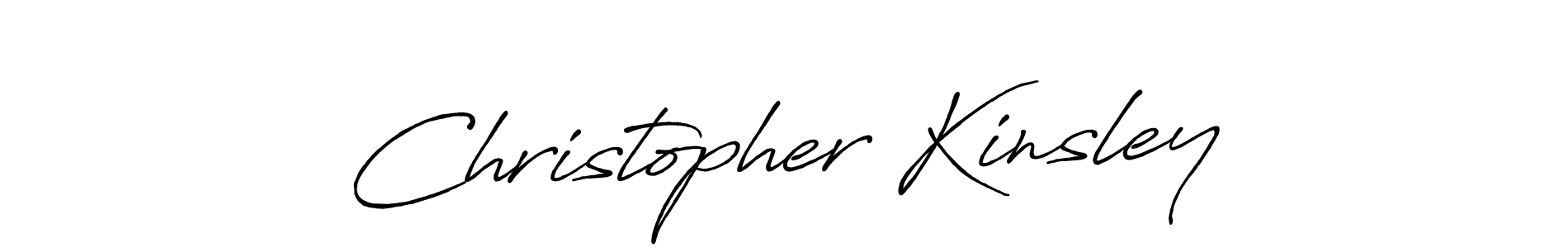 Create a beautiful signature design for name Christopher Kinsley. With this signature (Antro_Vectra_Bolder) fonts, you can make a handwritten signature for free. Christopher Kinsley signature style 7 images and pictures png