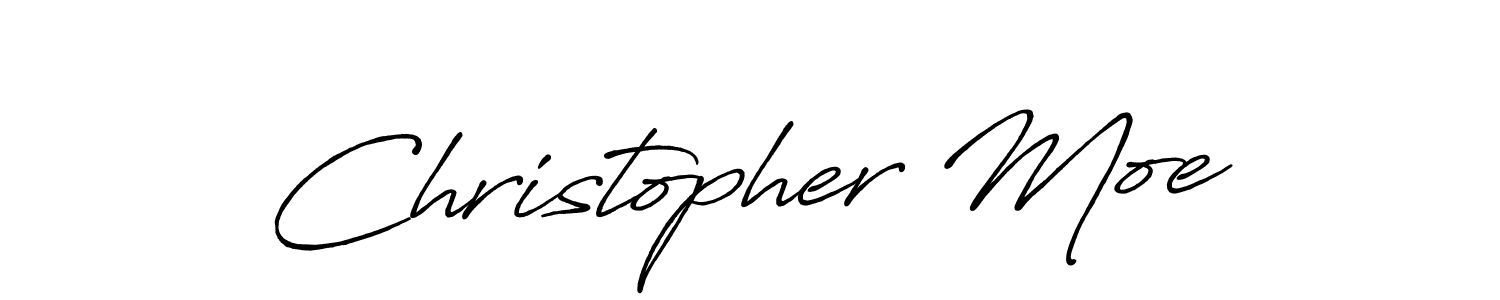 Use a signature maker to create a handwritten signature online. With this signature software, you can design (Antro_Vectra_Bolder) your own signature for name Christopher Moe. Christopher Moe signature style 7 images and pictures png