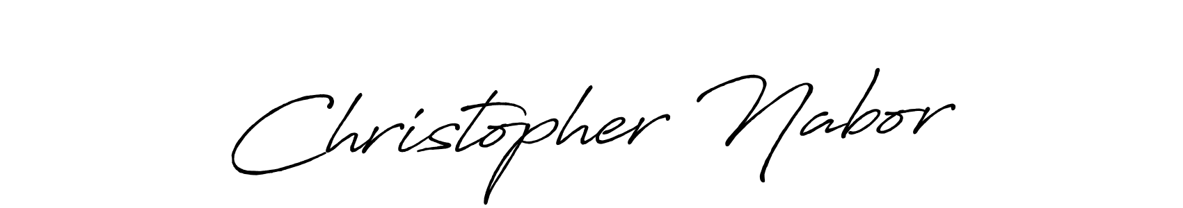 Design your own signature with our free online signature maker. With this signature software, you can create a handwritten (Antro_Vectra_Bolder) signature for name Christopher Nabor. Christopher Nabor signature style 7 images and pictures png