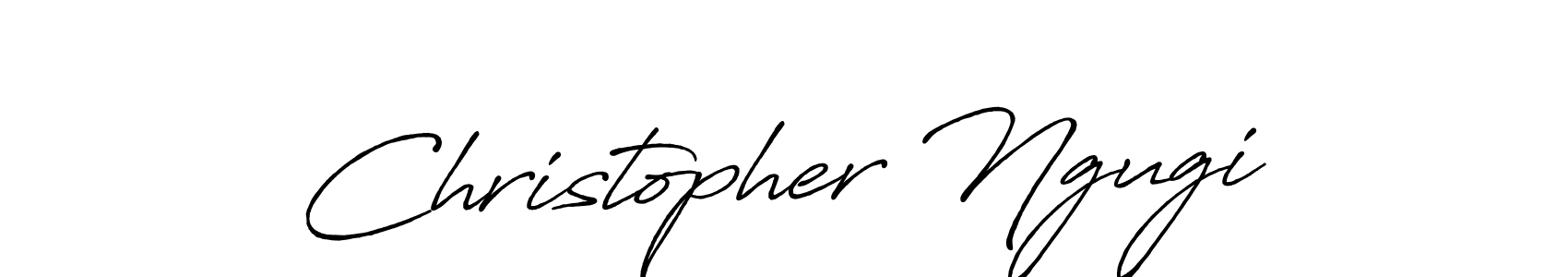 Design your own signature with our free online signature maker. With this signature software, you can create a handwritten (Antro_Vectra_Bolder) signature for name Christopher Ngugi. Christopher Ngugi signature style 7 images and pictures png