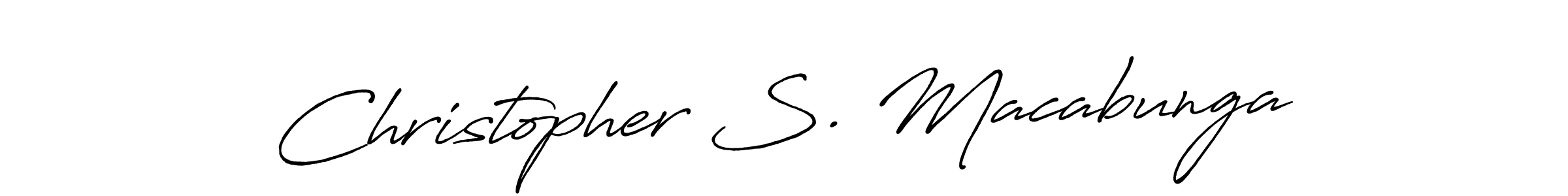 Also we have Christopher S. Macabunga name is the best signature style. Create professional handwritten signature collection using Antro_Vectra_Bolder autograph style. Christopher S. Macabunga signature style 7 images and pictures png