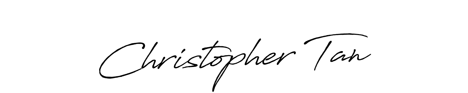 The best way (Antro_Vectra_Bolder) to make a short signature is to pick only two or three words in your name. The name Christopher Tan include a total of six letters. For converting this name. Christopher Tan signature style 7 images and pictures png