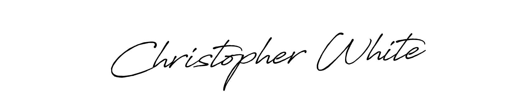 The best way (Antro_Vectra_Bolder) to make a short signature is to pick only two or three words in your name. The name Christopher White include a total of six letters. For converting this name. Christopher White signature style 7 images and pictures png