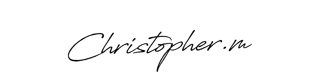 if you are searching for the best signature style for your name Christopher.m. so please give up your signature search. here we have designed multiple signature styles  using Antro_Vectra_Bolder. Christopher.m signature style 7 images and pictures png