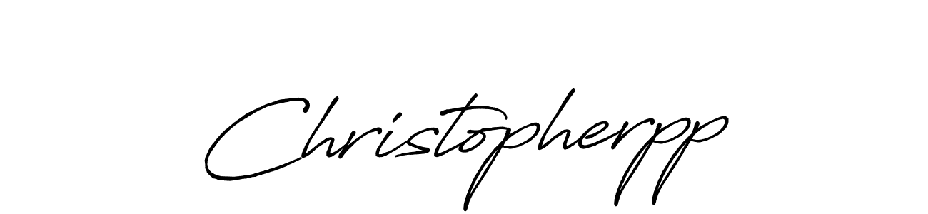 How to make Christopherpp signature? Antro_Vectra_Bolder is a professional autograph style. Create handwritten signature for Christopherpp name. Christopherpp signature style 7 images and pictures png