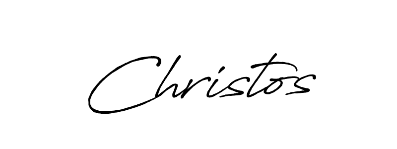 How to make Christos signature? Antro_Vectra_Bolder is a professional autograph style. Create handwritten signature for Christos name. Christos signature style 7 images and pictures png