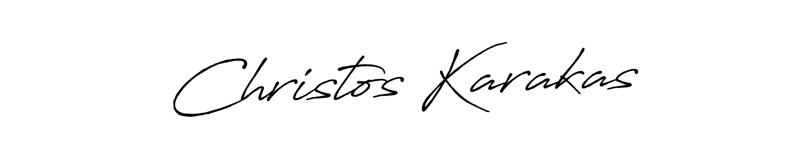 Christos Karakas stylish signature style. Best Handwritten Sign (Antro_Vectra_Bolder) for my name. Handwritten Signature Collection Ideas for my name Christos Karakas. Christos Karakas signature style 7 images and pictures png