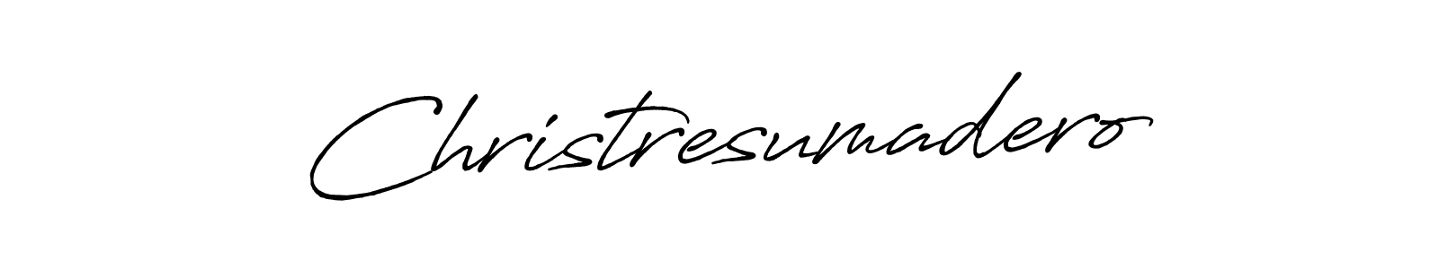 How to make Christresumadero name signature. Use Antro_Vectra_Bolder style for creating short signs online. This is the latest handwritten sign. Christresumadero signature style 7 images and pictures png