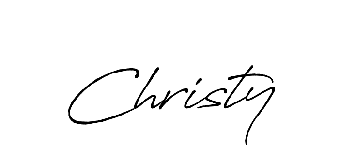 Design your own signature with our free online signature maker. With this signature software, you can create a handwritten (Antro_Vectra_Bolder) signature for name Christy. Christy signature style 7 images and pictures png