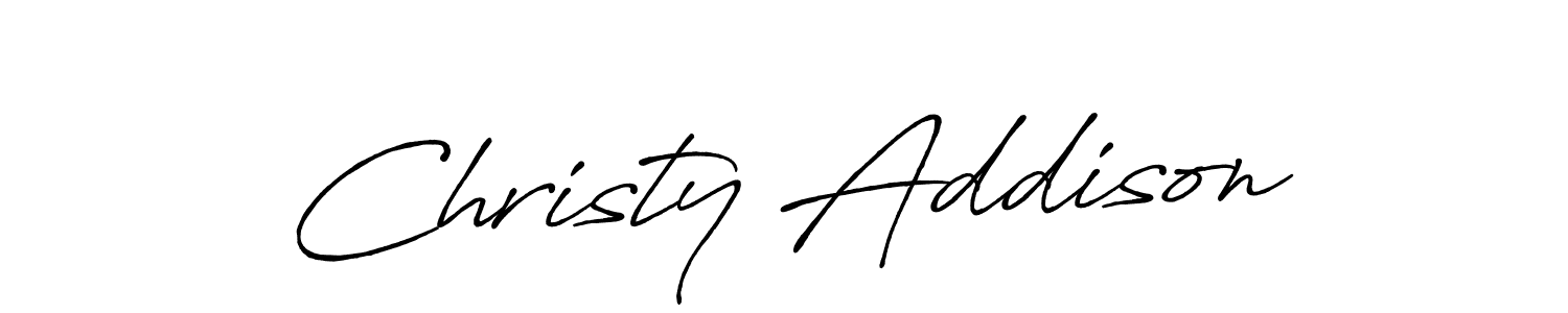 Design your own signature with our free online signature maker. With this signature software, you can create a handwritten (Antro_Vectra_Bolder) signature for name Christy Addison. Christy Addison signature style 7 images and pictures png
