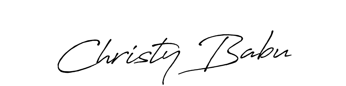 Make a beautiful signature design for name Christy Babu. With this signature (Antro_Vectra_Bolder) style, you can create a handwritten signature for free. Christy Babu signature style 7 images and pictures png