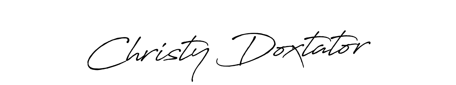 Create a beautiful signature design for name Christy Doxtator. With this signature (Antro_Vectra_Bolder) fonts, you can make a handwritten signature for free. Christy Doxtator signature style 7 images and pictures png