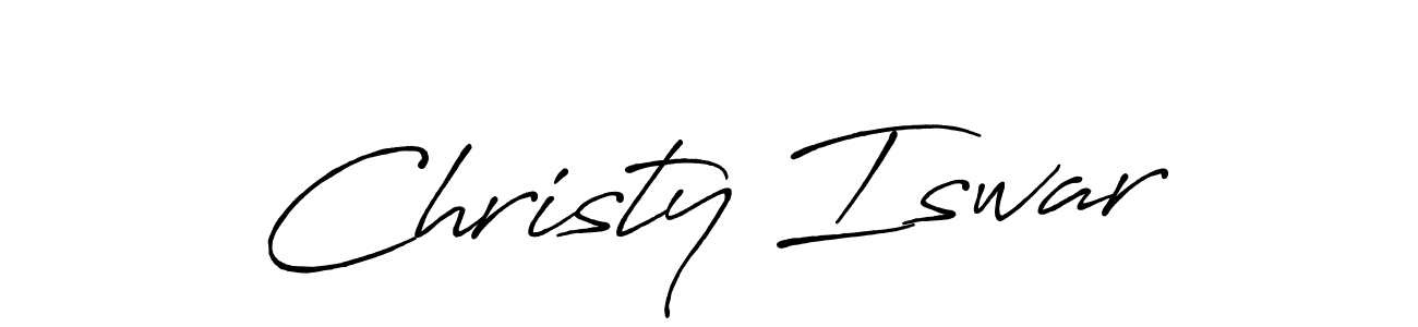 Also we have Christy Iswar name is the best signature style. Create professional handwritten signature collection using Antro_Vectra_Bolder autograph style. Christy Iswar signature style 7 images and pictures png