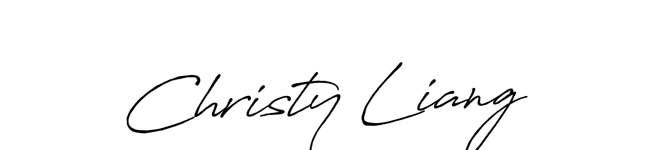 Use a signature maker to create a handwritten signature online. With this signature software, you can design (Antro_Vectra_Bolder) your own signature for name Christy Liang. Christy Liang signature style 7 images and pictures png