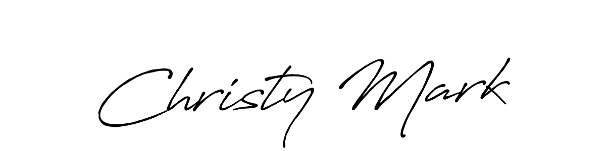 How to make Christy Mark name signature. Use Antro_Vectra_Bolder style for creating short signs online. This is the latest handwritten sign. Christy Mark signature style 7 images and pictures png
