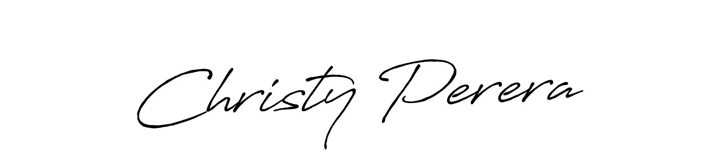 Create a beautiful signature design for name Christy Perera. With this signature (Antro_Vectra_Bolder) fonts, you can make a handwritten signature for free. Christy Perera signature style 7 images and pictures png