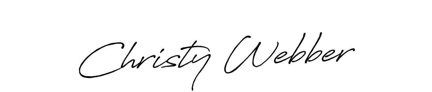 Make a beautiful signature design for name Christy Webber. With this signature (Antro_Vectra_Bolder) style, you can create a handwritten signature for free. Christy Webber signature style 7 images and pictures png