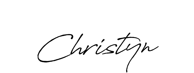 Christyn stylish signature style. Best Handwritten Sign (Antro_Vectra_Bolder) for my name. Handwritten Signature Collection Ideas for my name Christyn. Christyn signature style 7 images and pictures png