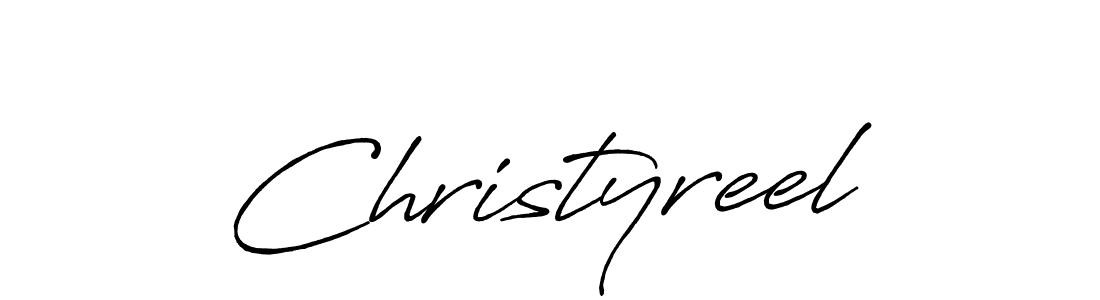 Use a signature maker to create a handwritten signature online. With this signature software, you can design (Antro_Vectra_Bolder) your own signature for name Christyreel. Christyreel signature style 7 images and pictures png