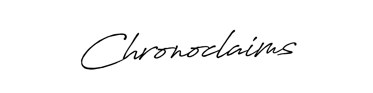 Make a beautiful signature design for name Chronoclaims. With this signature (Antro_Vectra_Bolder) style, you can create a handwritten signature for free. Chronoclaims signature style 7 images and pictures png