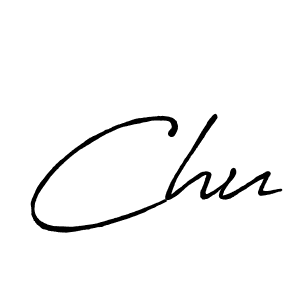 How to make Chu signature? Antro_Vectra_Bolder is a professional autograph style. Create handwritten signature for Chu name. Chu signature style 7 images and pictures png
