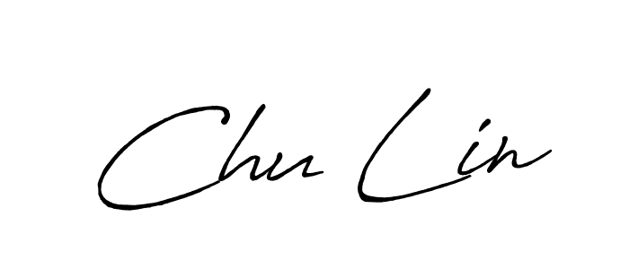 Make a beautiful signature design for name Chu Lin. With this signature (Antro_Vectra_Bolder) style, you can create a handwritten signature for free. Chu Lin signature style 7 images and pictures png