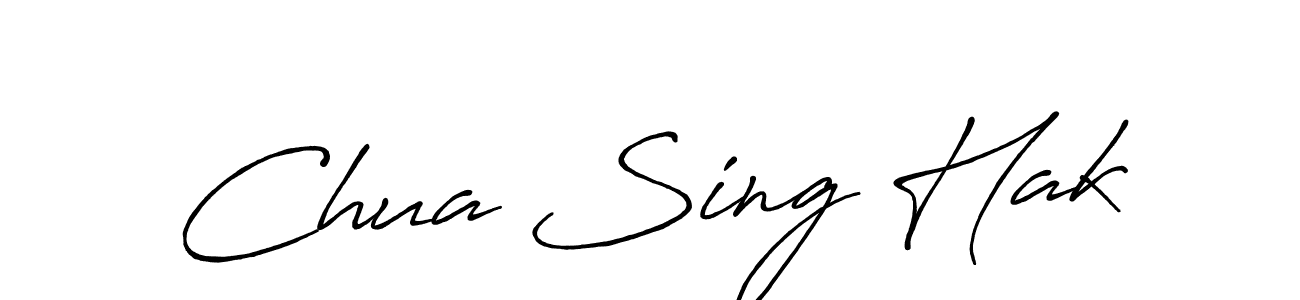Make a beautiful signature design for name Chua Sing Hak. With this signature (Antro_Vectra_Bolder) style, you can create a handwritten signature for free. Chua Sing Hak signature style 7 images and pictures png