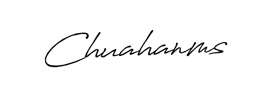 Antro_Vectra_Bolder is a professional signature style that is perfect for those who want to add a touch of class to their signature. It is also a great choice for those who want to make their signature more unique. Get Chuahanms name to fancy signature for free. Chuahanms signature style 7 images and pictures png