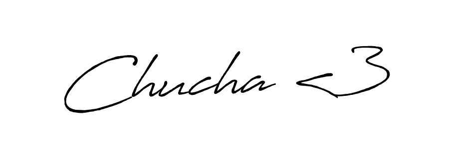 Design your own signature with our free online signature maker. With this signature software, you can create a handwritten (Antro_Vectra_Bolder) signature for name Chucha <3. Chucha <3 signature style 7 images and pictures png