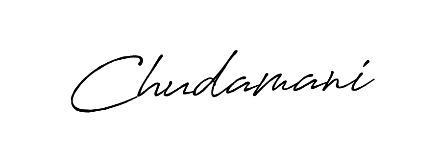 How to make Chudamani signature? Antro_Vectra_Bolder is a professional autograph style. Create handwritten signature for Chudamani name. Chudamani signature style 7 images and pictures png
