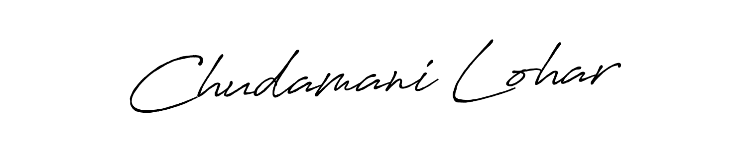 Use a signature maker to create a handwritten signature online. With this signature software, you can design (Antro_Vectra_Bolder) your own signature for name Chudamani Lohar. Chudamani Lohar signature style 7 images and pictures png