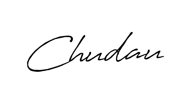 How to make Chudau signature? Antro_Vectra_Bolder is a professional autograph style. Create handwritten signature for Chudau name. Chudau signature style 7 images and pictures png