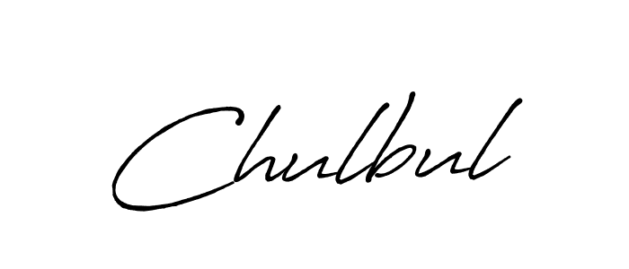 How to make Chulbul signature? Antro_Vectra_Bolder is a professional autograph style. Create handwritten signature for Chulbul name. Chulbul signature style 7 images and pictures png