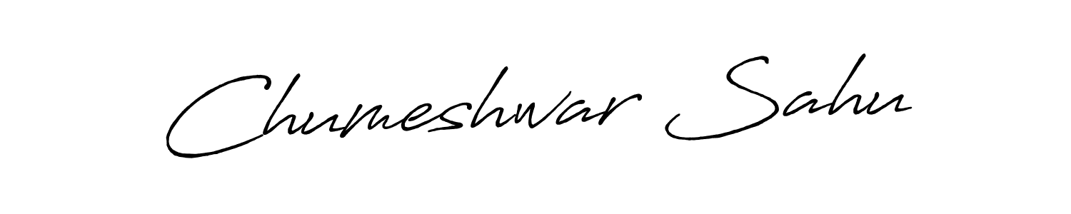 Make a beautiful signature design for name Chumeshwar Sahu. With this signature (Antro_Vectra_Bolder) style, you can create a handwritten signature for free. Chumeshwar Sahu signature style 7 images and pictures png