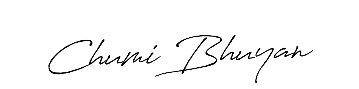 Chumi Bhuyan stylish signature style. Best Handwritten Sign (Antro_Vectra_Bolder) for my name. Handwritten Signature Collection Ideas for my name Chumi Bhuyan. Chumi Bhuyan signature style 7 images and pictures png
