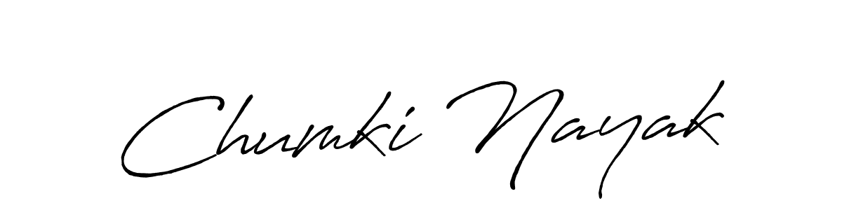 Make a beautiful signature design for name Chumki Nayak. With this signature (Antro_Vectra_Bolder) style, you can create a handwritten signature for free. Chumki Nayak signature style 7 images and pictures png