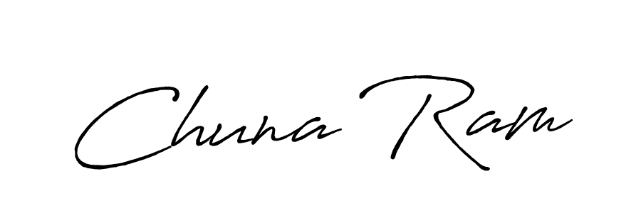 How to make Chuna Ram name signature. Use Antro_Vectra_Bolder style for creating short signs online. This is the latest handwritten sign. Chuna Ram signature style 7 images and pictures png