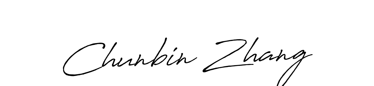 Chunbin Zhang stylish signature style. Best Handwritten Sign (Antro_Vectra_Bolder) for my name. Handwritten Signature Collection Ideas for my name Chunbin Zhang. Chunbin Zhang signature style 7 images and pictures png