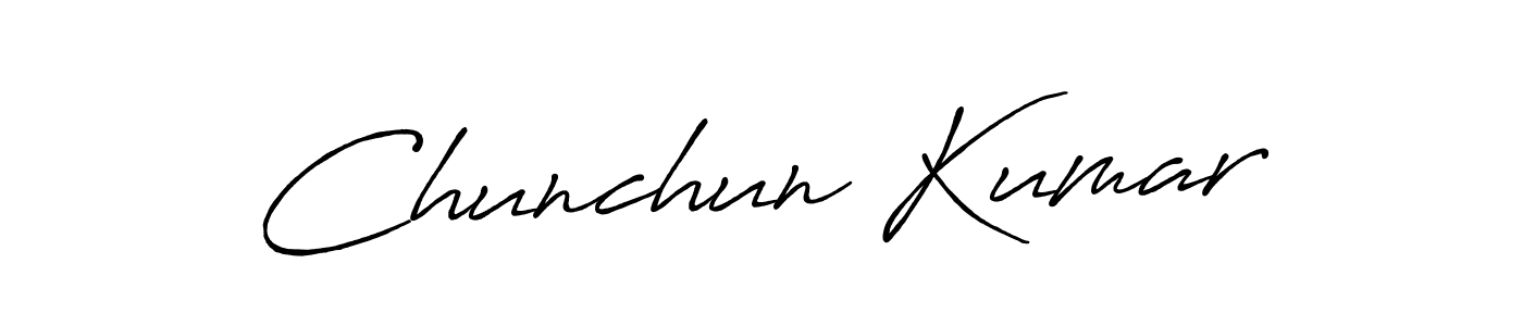 Design your own signature with our free online signature maker. With this signature software, you can create a handwritten (Antro_Vectra_Bolder) signature for name Chunchun Kumar. Chunchun Kumar signature style 7 images and pictures png