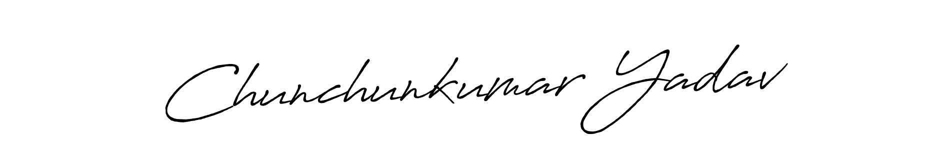 Chunchunkumar Yadav stylish signature style. Best Handwritten Sign (Antro_Vectra_Bolder) for my name. Handwritten Signature Collection Ideas for my name Chunchunkumar Yadav. Chunchunkumar Yadav signature style 7 images and pictures png