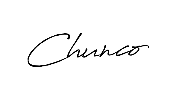 Once you've used our free online signature maker to create your best signature Antro_Vectra_Bolder style, it's time to enjoy all of the benefits that Chunco name signing documents. Chunco signature style 7 images and pictures png